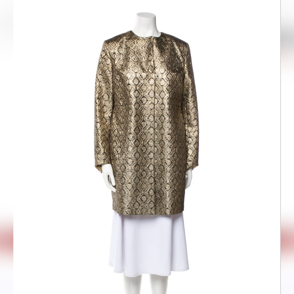 Les Copain Black Gold Jacquard Coat